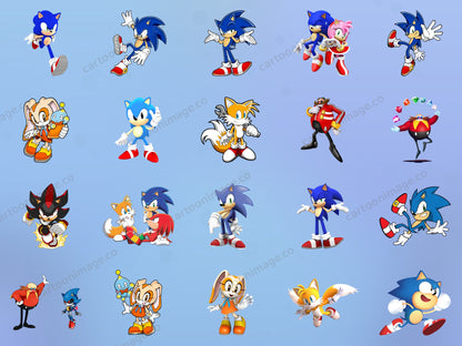 Sonics Clipart PNG JPG Digital Files Download