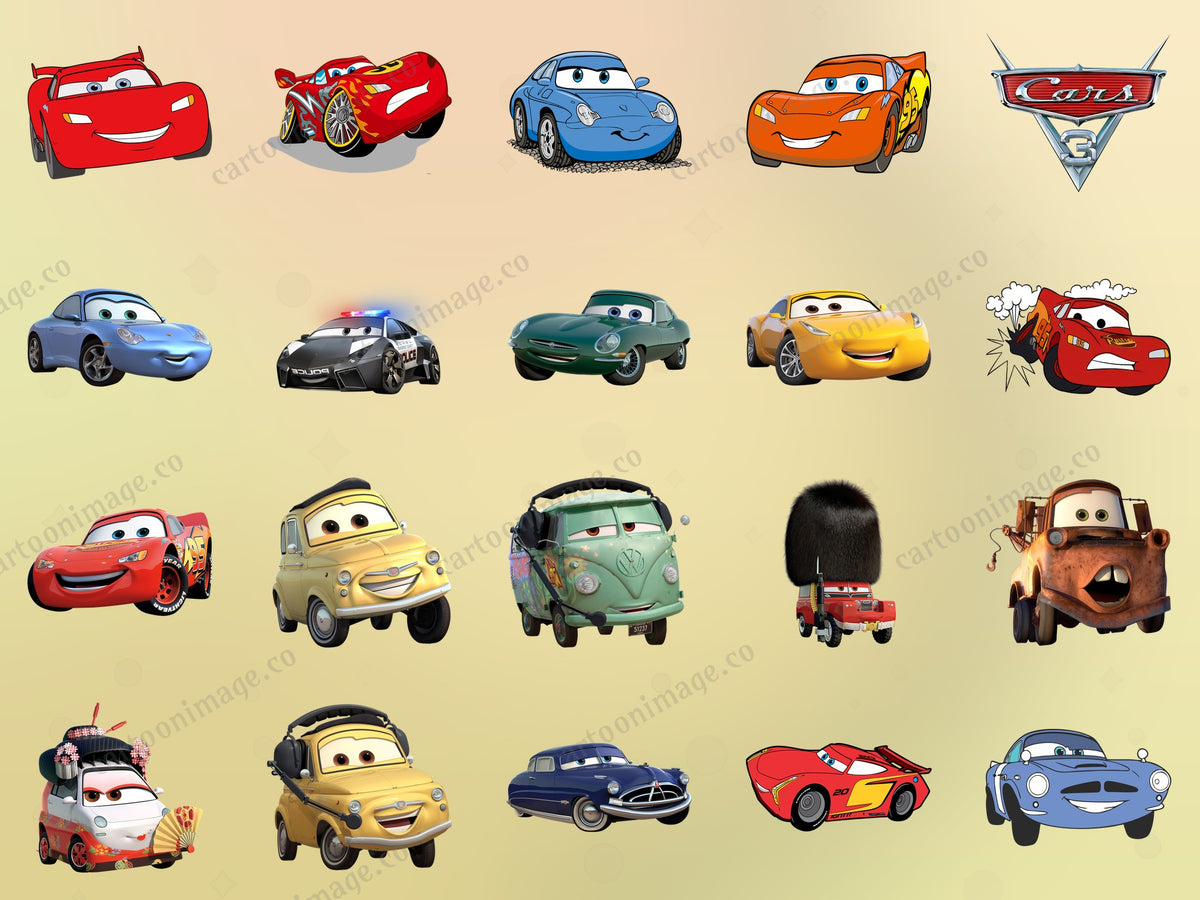 Cars Clipart PNG JPG Digital Files Download