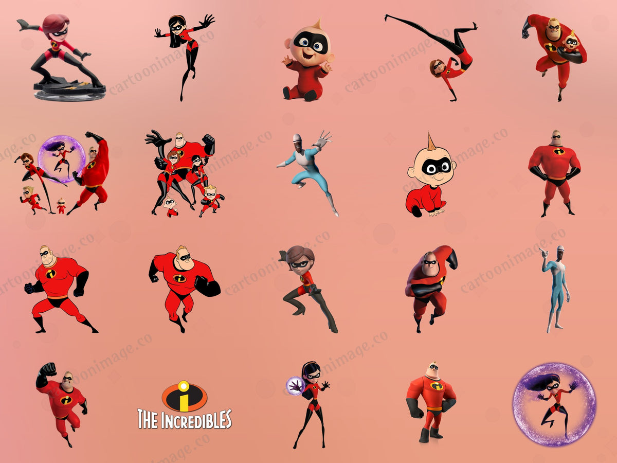 The Incredibles Clipart PNG JPG Digital Files Download