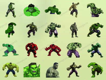 Hulk Clipart PNG JPG Digital Files Download