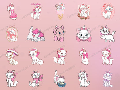 Marie Aristocats Clipart PNG JPG Digital Files Download
