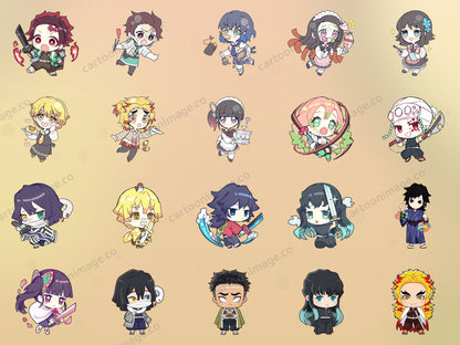 Demon Slayer Clipart PNG JPG Digital Files Download