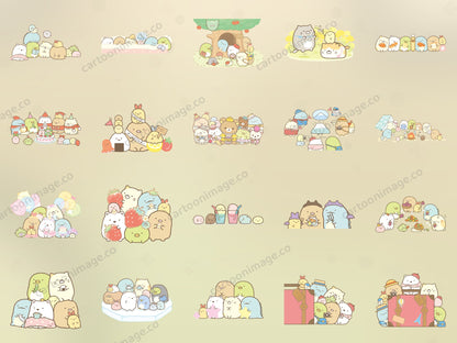 Sumikko Gurashi Clipart PNG JPG Digital Files Download