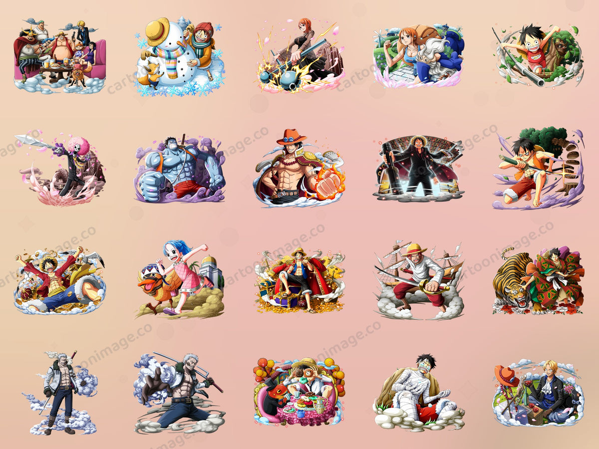 One Piece Clipart PNG JPG Digital Files Download