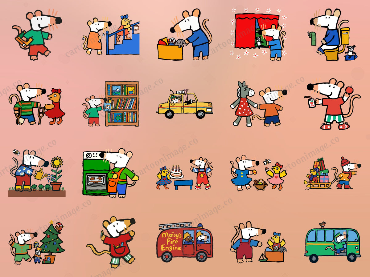 Maisy Clipart PNG JPG Digital Files Download