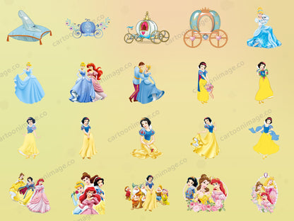 Snow White Seven Dwarfs Clipart PNG JPG Digital Files Download