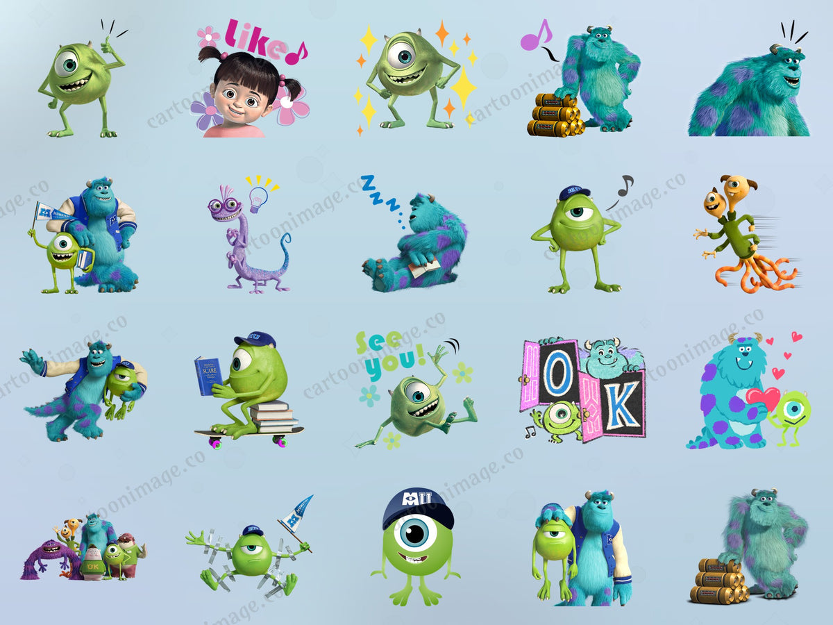 Monsters Inc Clipart PNG JPG Digital Files Download