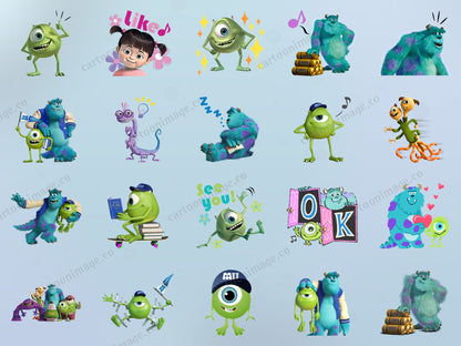 Monsters Inc Clipart PNG JPG Digital Files Download