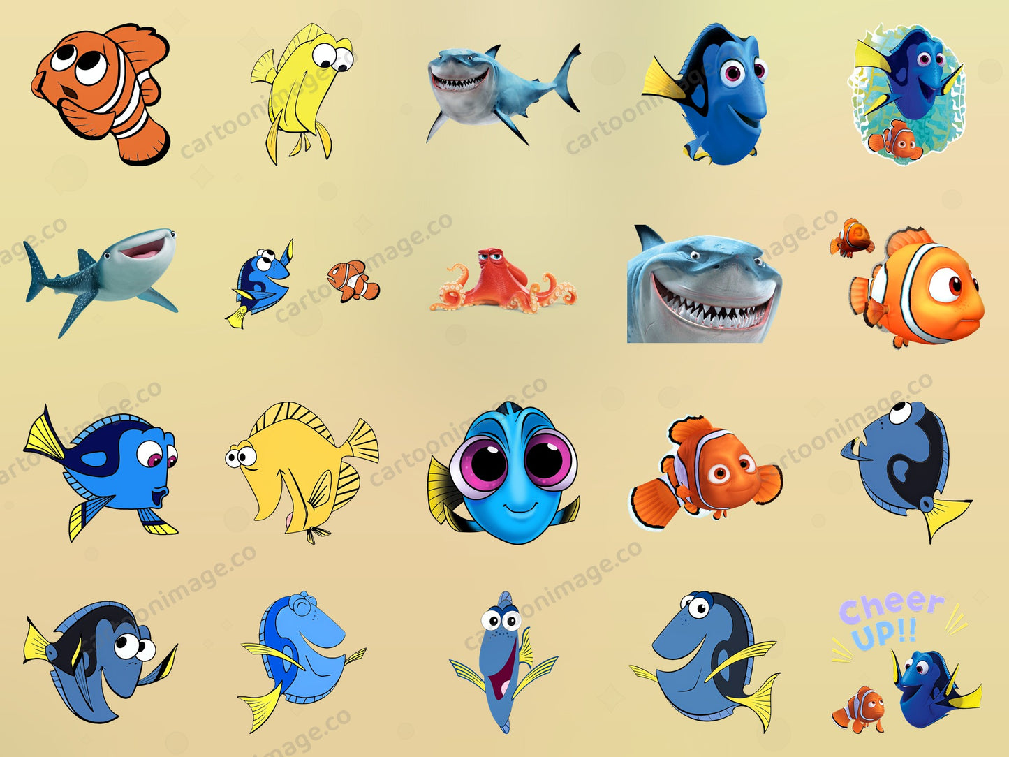 Finding Nemo Clipart PNG JPG Digital Files Download