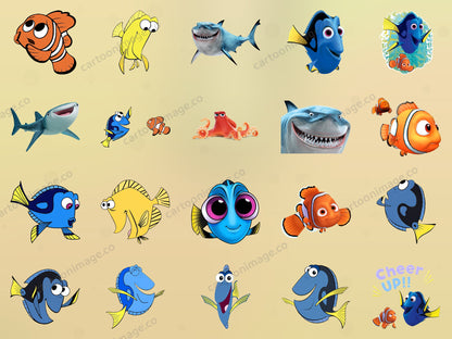 Finding Nemo Clipart PNG JPG Digital Files Download