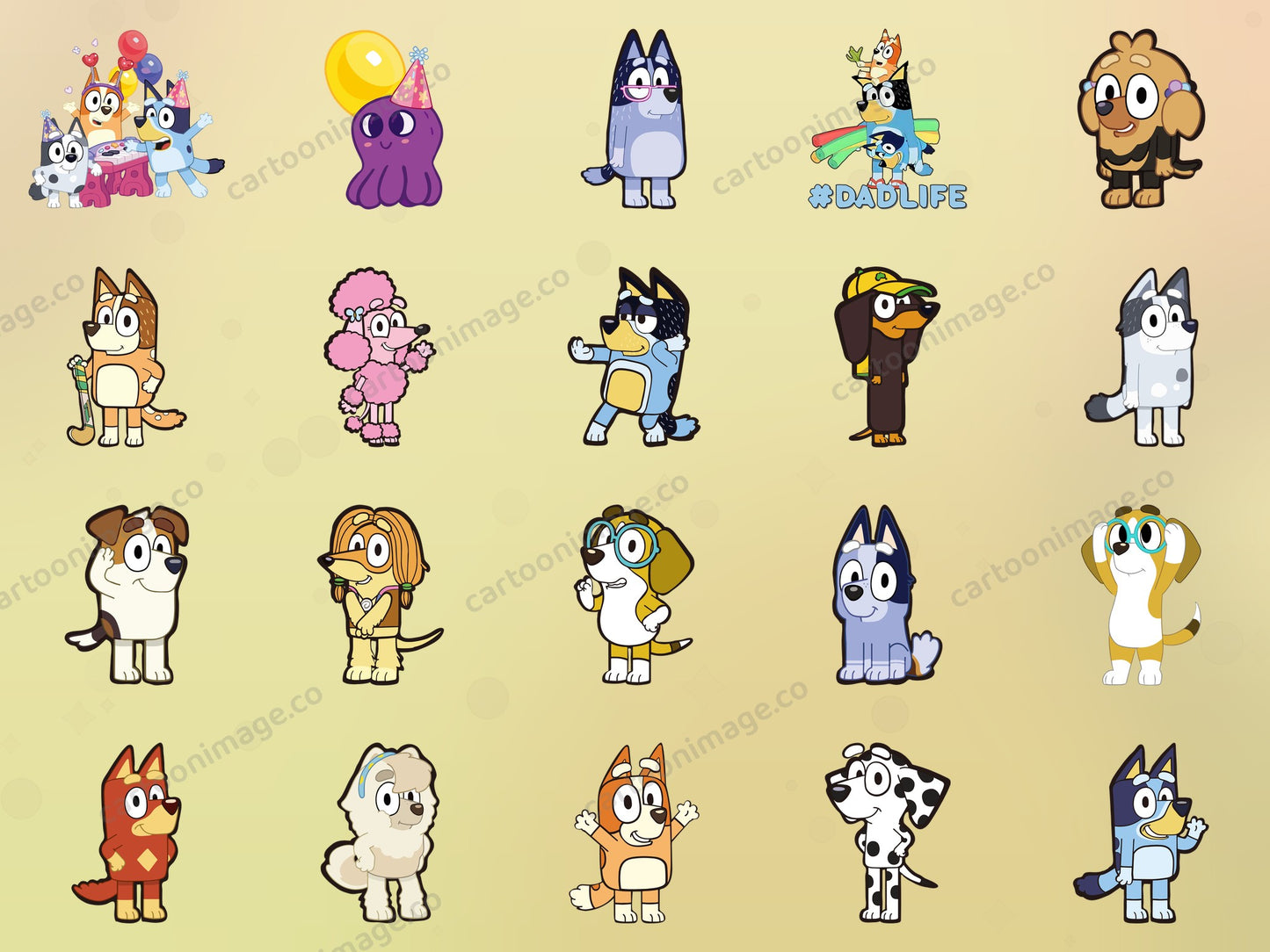Bluey Clipart PNG JPG Digital Files Download