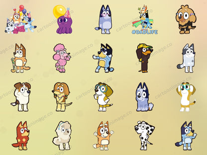 Bluey Clipart PNG JPG Digital Files Download