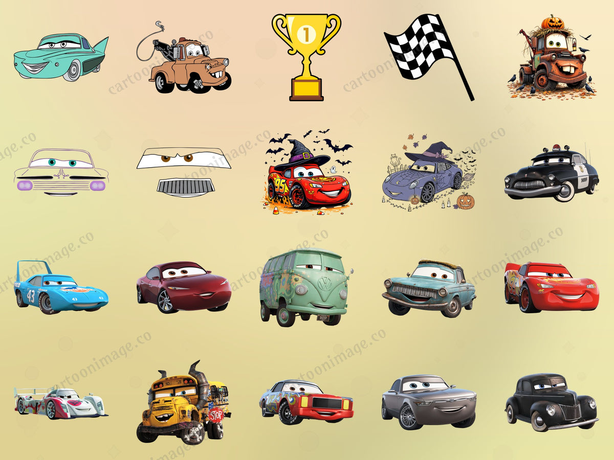 Cars Clipart PNG JPG Digital Files Download