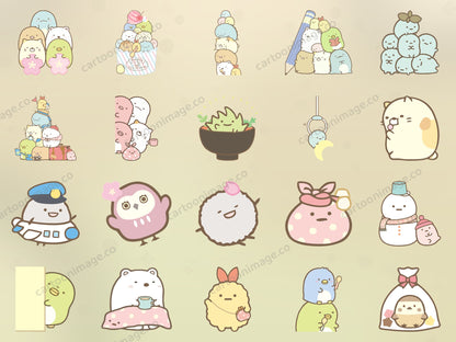 Sumikko Gurashi Clipart PNG JPG Digital Files Download