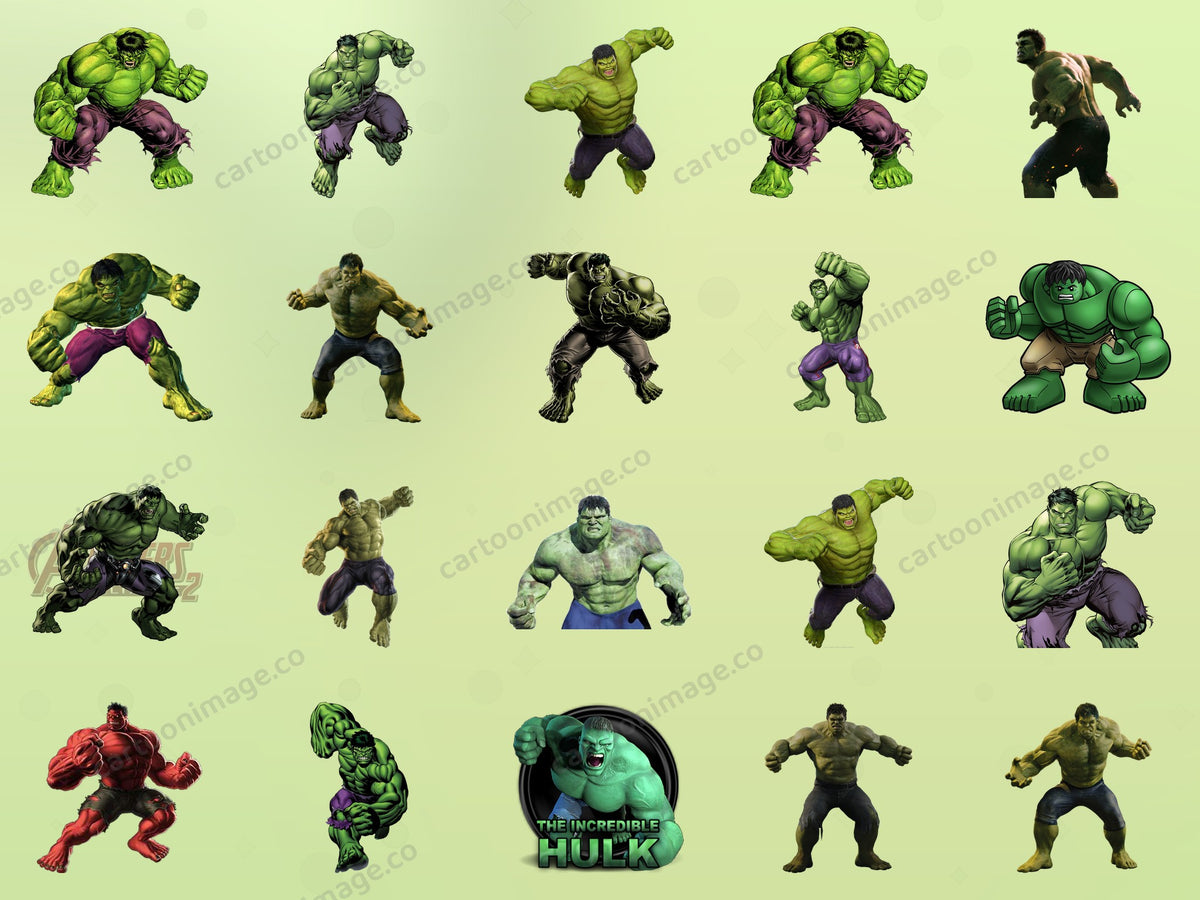 Hulk Clipart PNG JPG Digital Files Download
