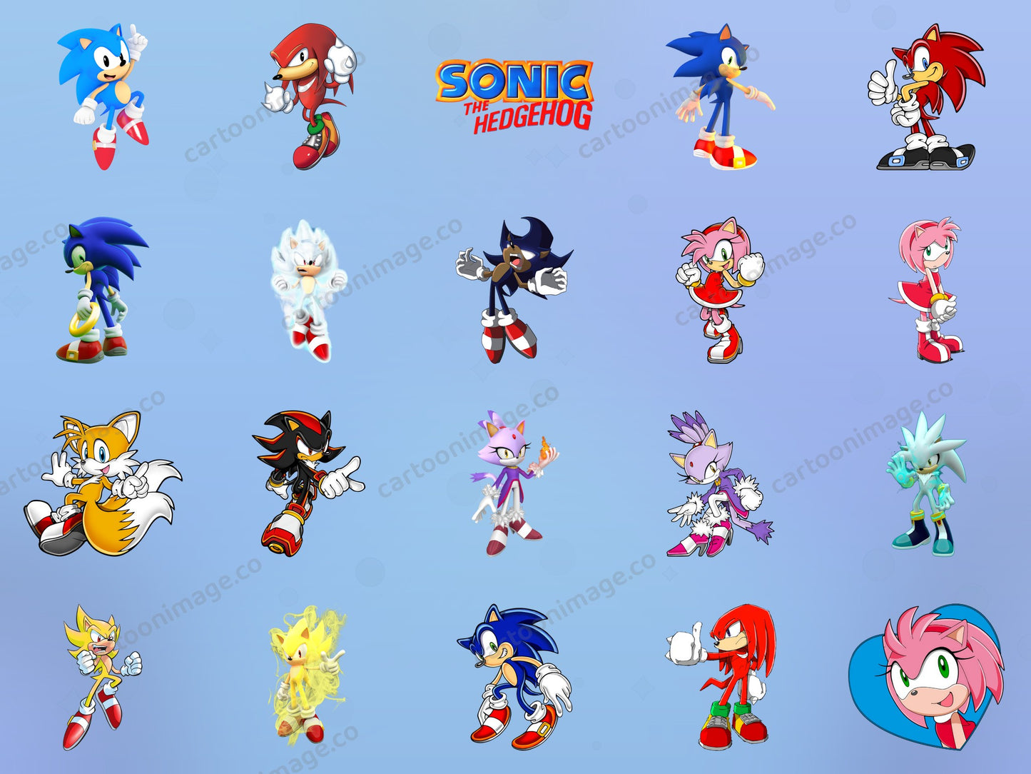 Sonics Clipart PNG JPG Digital Files Download