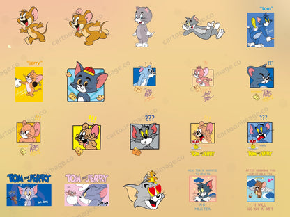 Tom & Jerry Clipart PNG JPG Digital Files Download