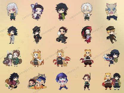 Demon Slayer Clipart PNG JPG Digital Files Download