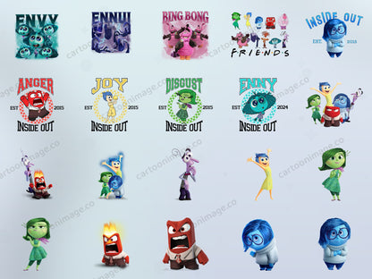 Inside Out Clipart PNG JPG Digital Files Download