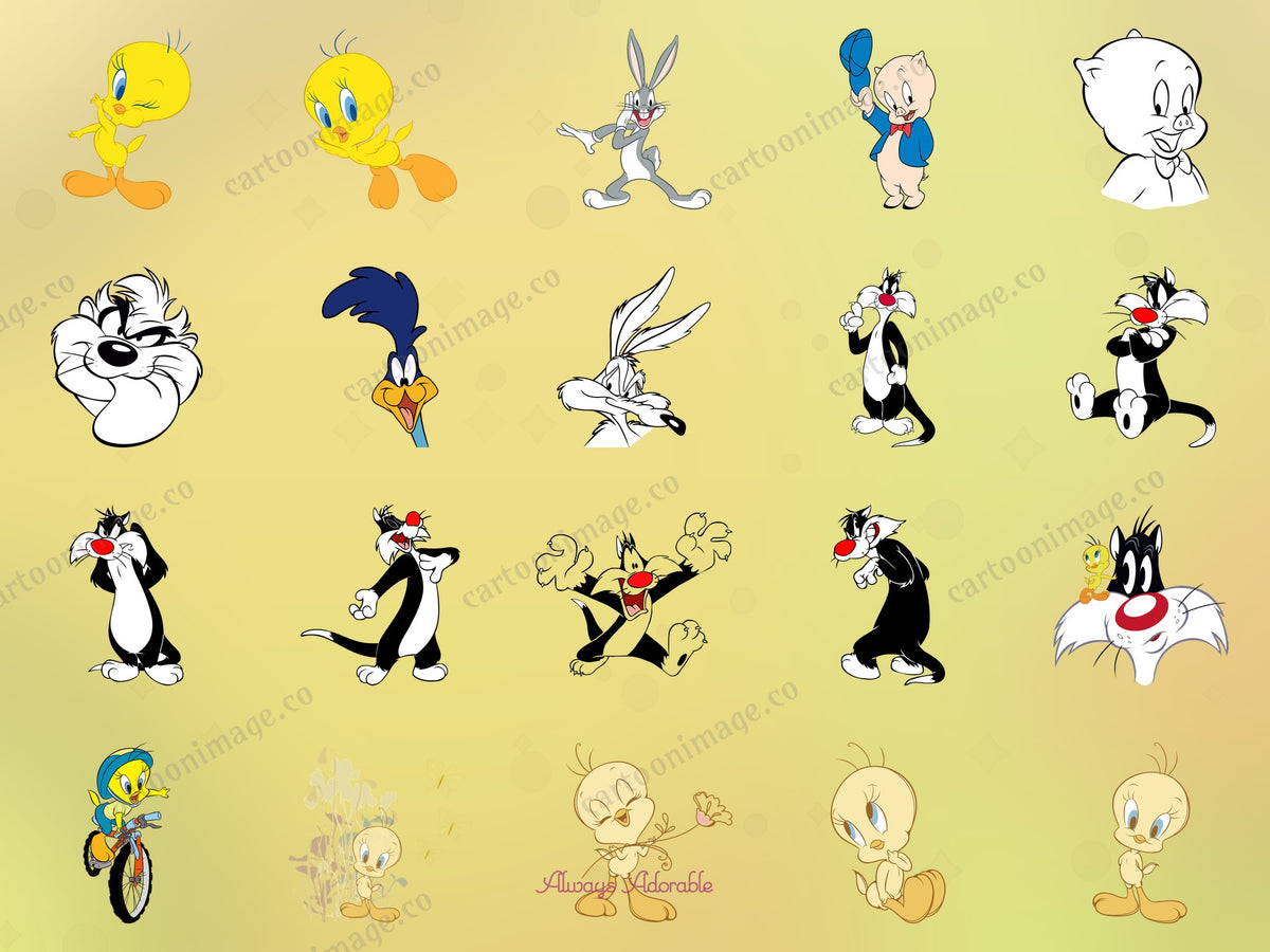 Looney Tunes Clipart PNG JPG Digital Files Download