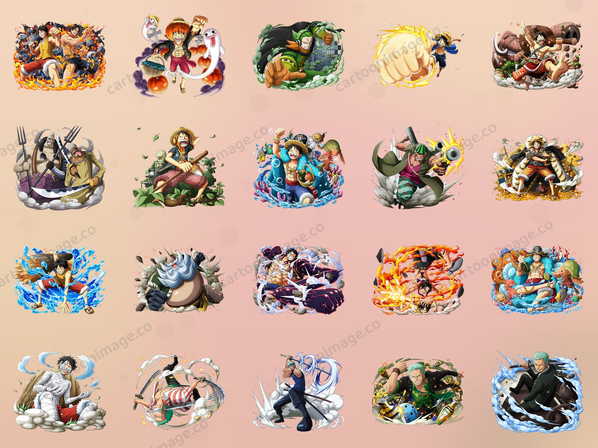 One Piece Clipart PNG JPG Digital Files Download