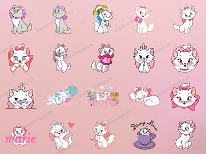 Marie Aristocats Clipart PNG JPG Digital Files Download