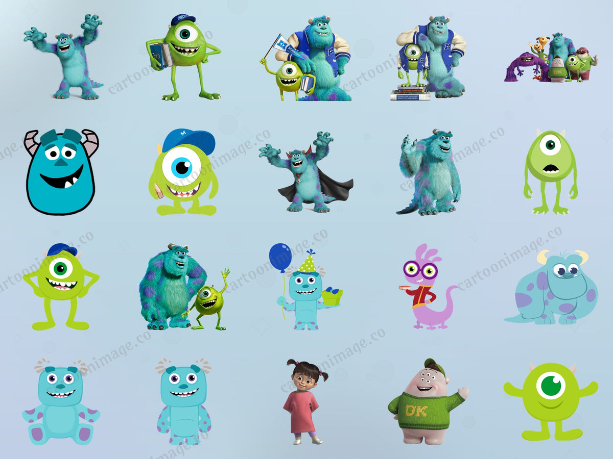 Monsters Inc Clipart PNG JPG Digital Files Download