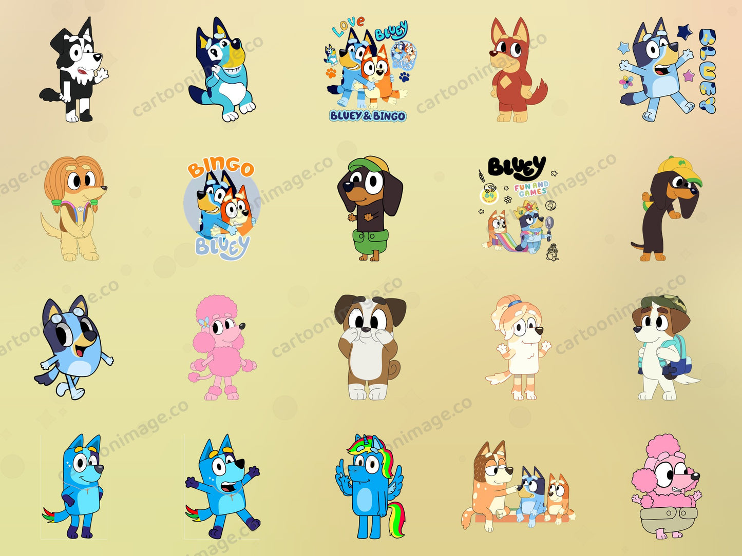 Bluey Clipart PNG JPG Digital Files Download