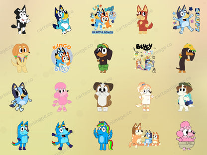 Bluey Clipart PNG JPG Digital Files Download