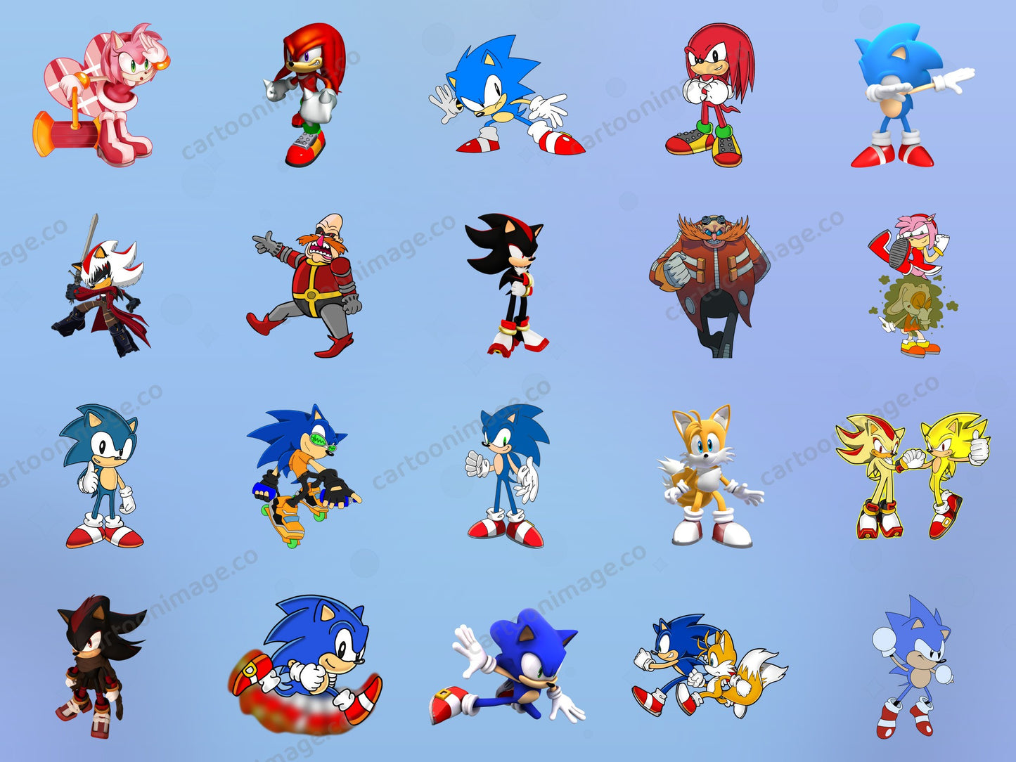 Sonics Clipart PNG JPG Digital Files Download