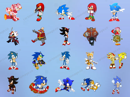 Sonics Clipart PNG JPG Digital Files Download