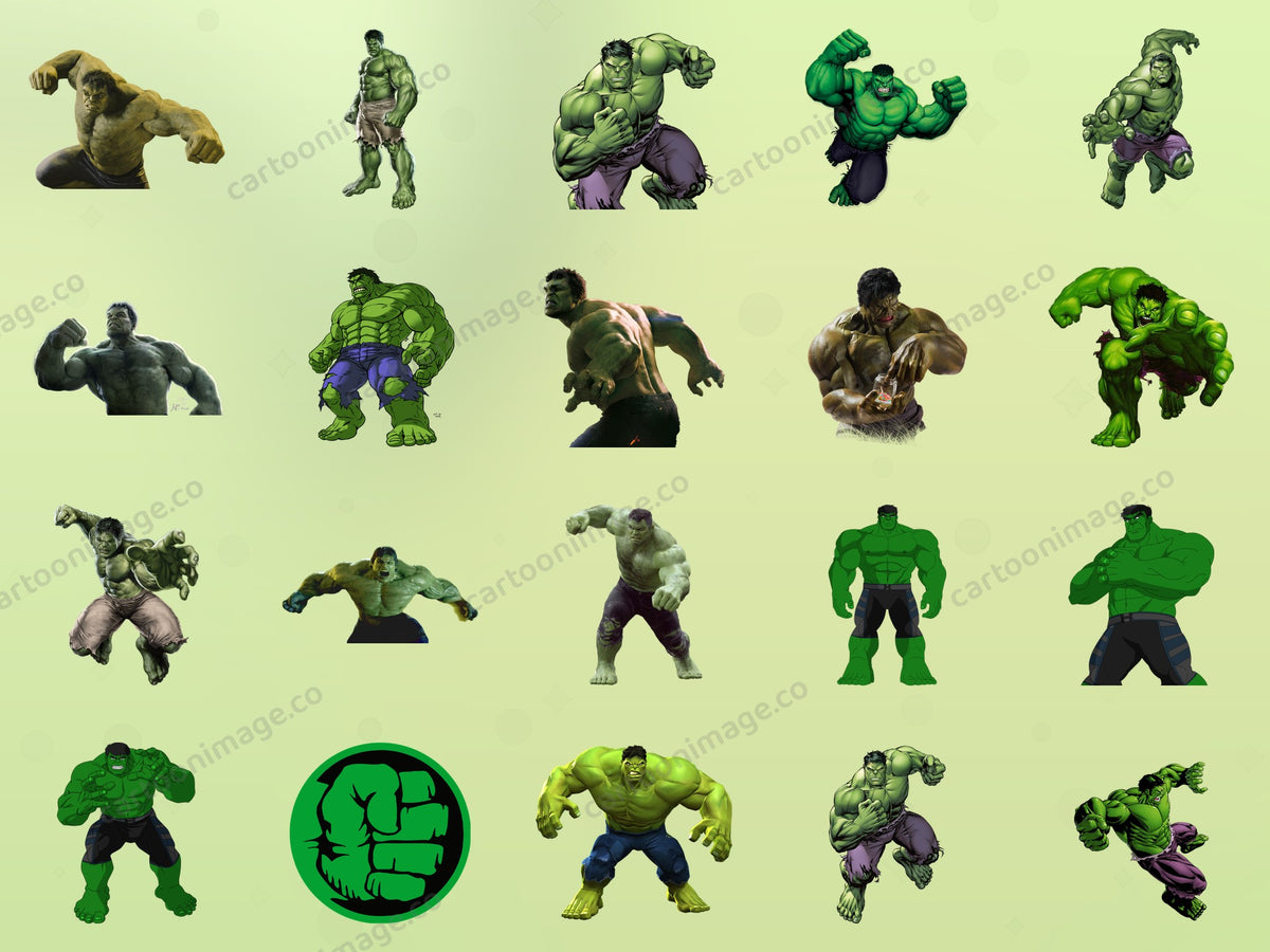 Hulk Clipart PNG JPG Digital Files Download