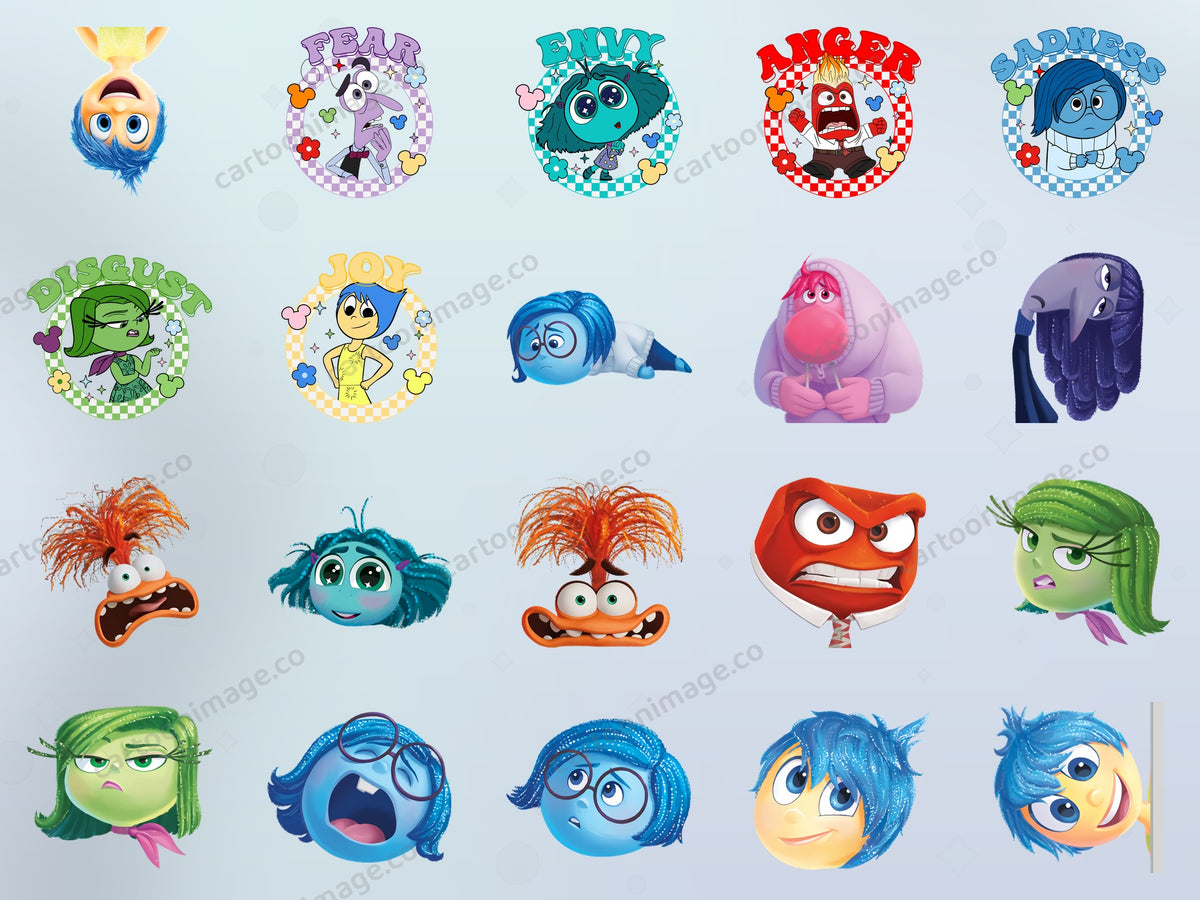 Inside Out Clipart PNG JPG Digital Files Download