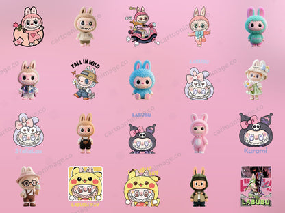Labubu Clipart PNG JPG Digital Files Download