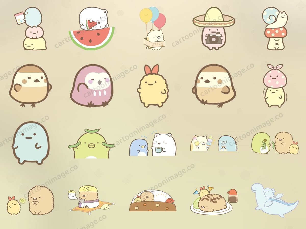 Sumikko Gurashi Clipart PNG JPG Digital Files Download