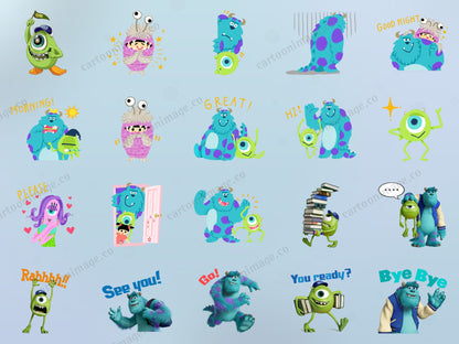 Monsters Inc Clipart PNG JPG Digital Files Download