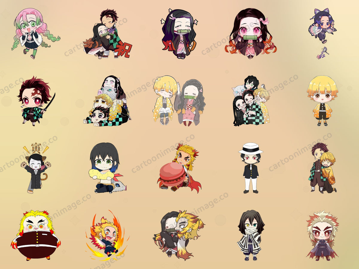 Demon Slayer Clipart PNG JPG Digital Files Download