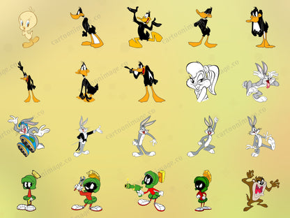 Looney Tunes Clipart PNG JPG Digital Files Download