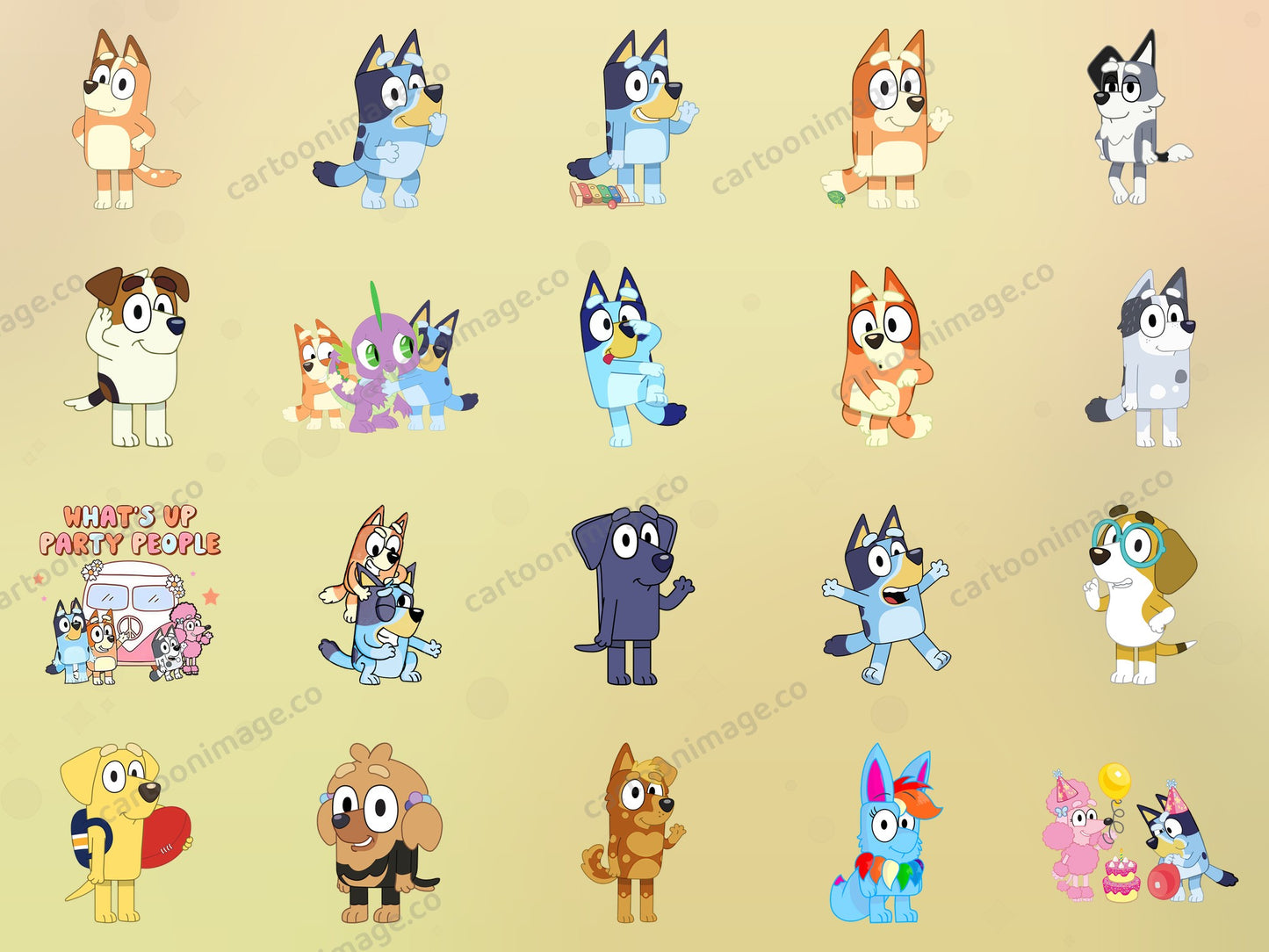 Bluey Clipart PNG JPG Digital Files Download
