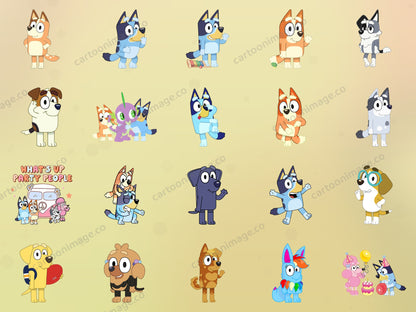 Bluey Clipart PNG JPG Digital Files Download