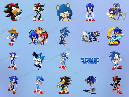 Sonics Clipart PNG JPG Digital Files Download