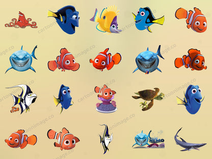 Finding Nemo Clipart PNG JPG Digital Files Download