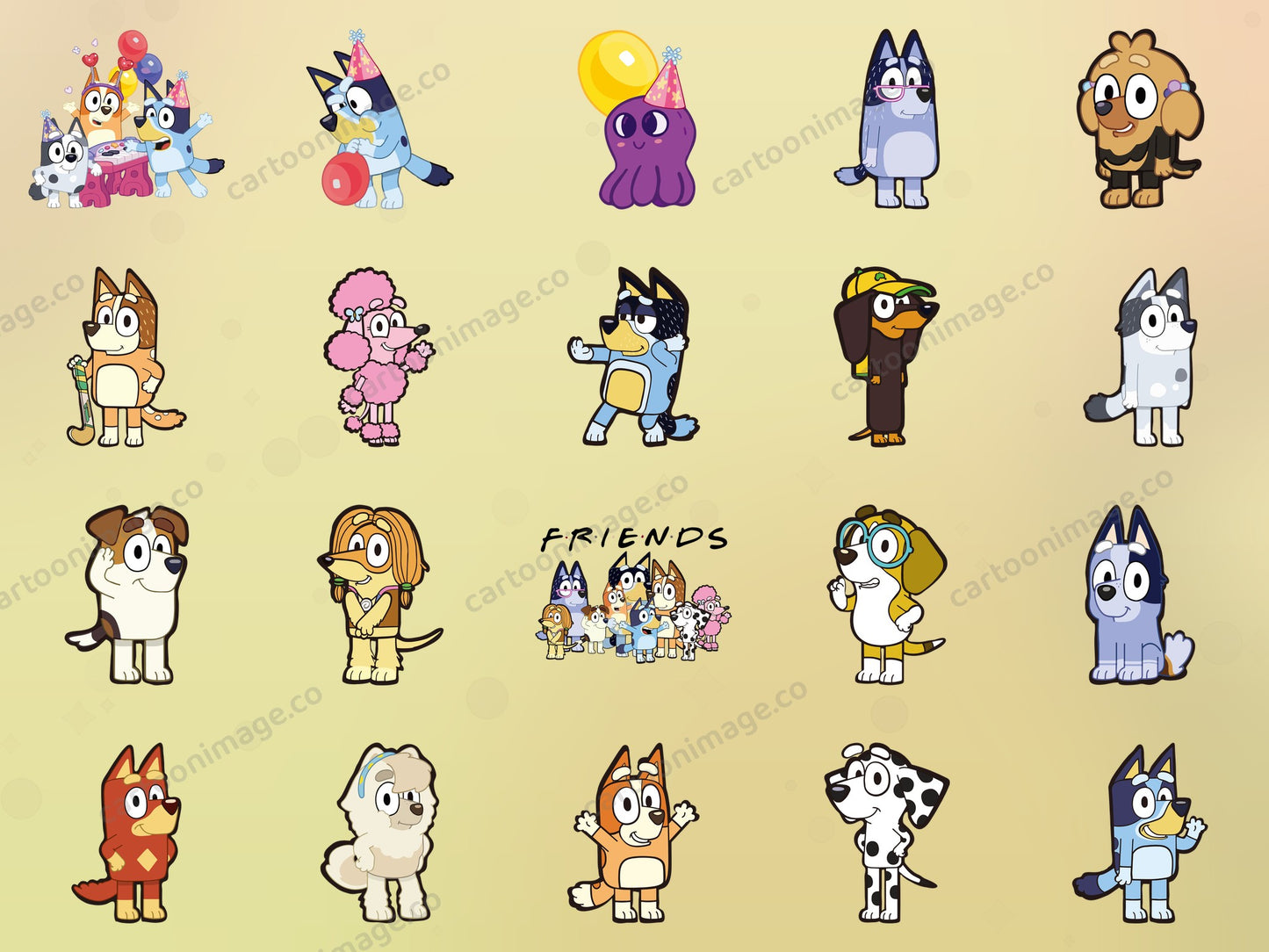Bluey Clipart PNG JPG Digital Files Download