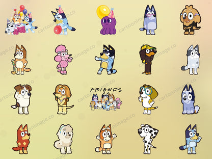 Bluey Clipart PNG JPG Digital Files Download