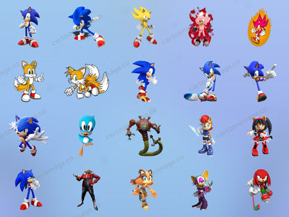 Sonics Clipart PNG JPG Digital Files Download