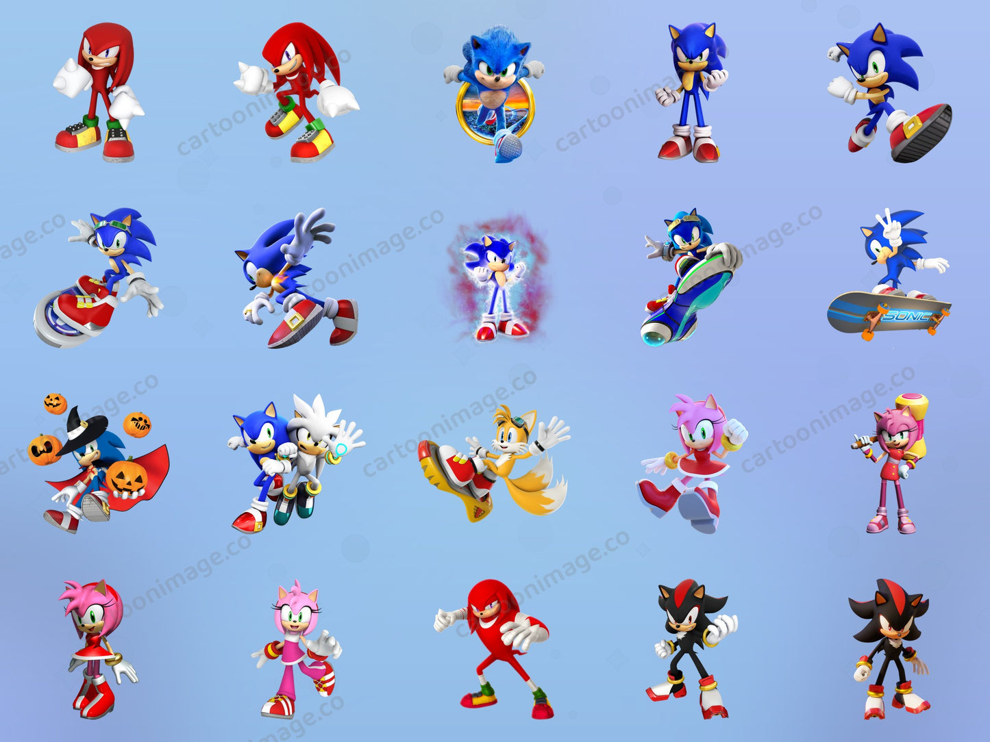 Sonics Clipart PNG JPG Digital Files Download