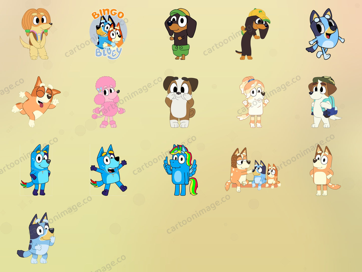 Bluey Clipart PNG JPG Digital Files Download