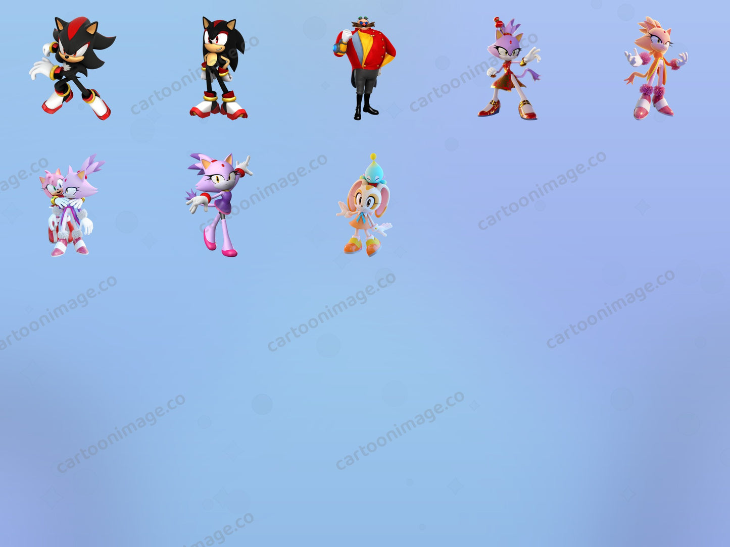 Sonics Clipart PNG JPG Digital Files Download